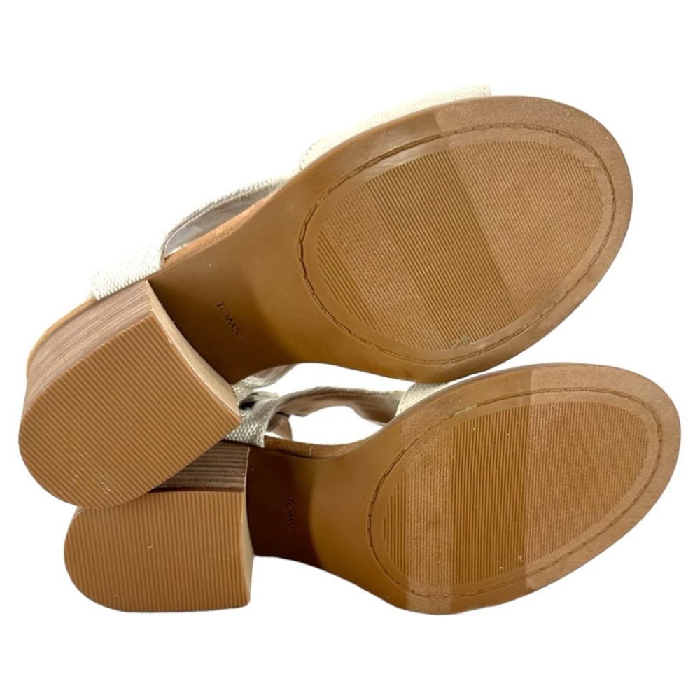 TOMS | Eliana 6 Cream Block Heels - Picture 7 of 9